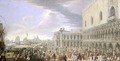 The Arrival of the Fourth Earl of Manchester in Venice in 1707 - Luca Carlevaris