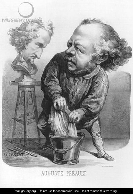 Auguste Preault (1809-79), caricature from 
