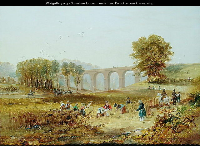 Corby Viaduct, the Newcastle and Carlisle Railway, 1836 - James Wilson Carmichael