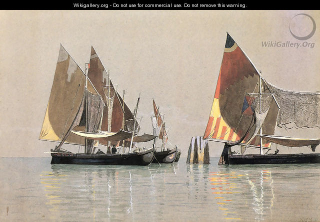 Italian Boats, Venice - William Stanley Haseltine