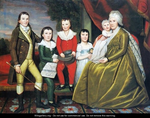 Mrs. Noah Smith and Her Children - Ralph Earl