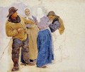 Mujeres y pescadores de Hornbaek - Peder Severin Krøyer