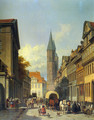 A Busy Street in a German Town - Jacques Carabain