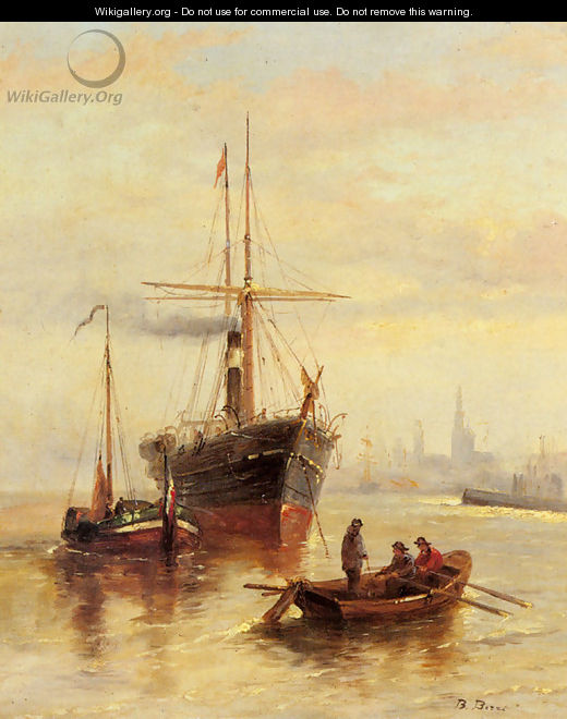 A Harbor Scene with a View of Venice - Bartolomeo Bezzi