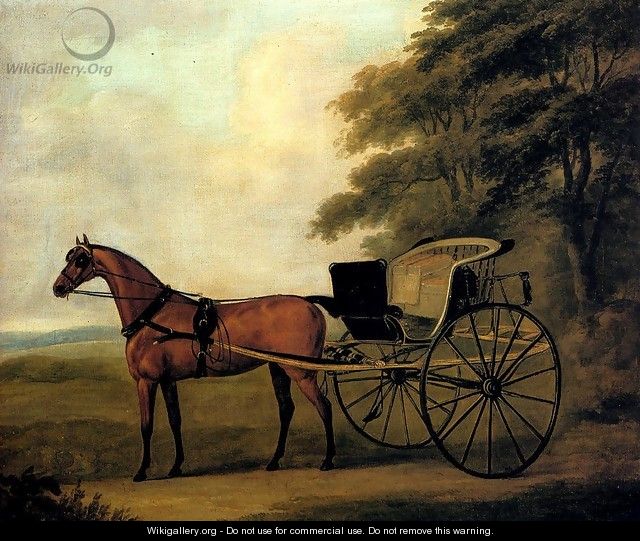 A Horse And Carriage In A Landscape - John Nost Sartorius