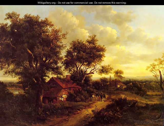 A Landscape With A Cottage Near Dorking - Patrick Nasmyth
