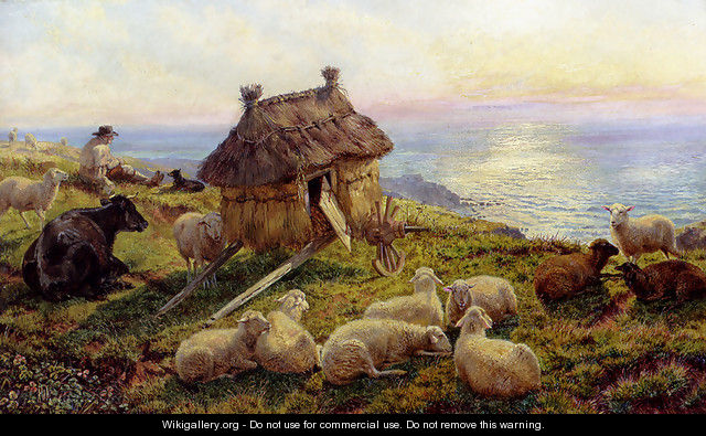 On The Cliffs, Picardy - Henry William Banks Davis, R.A.