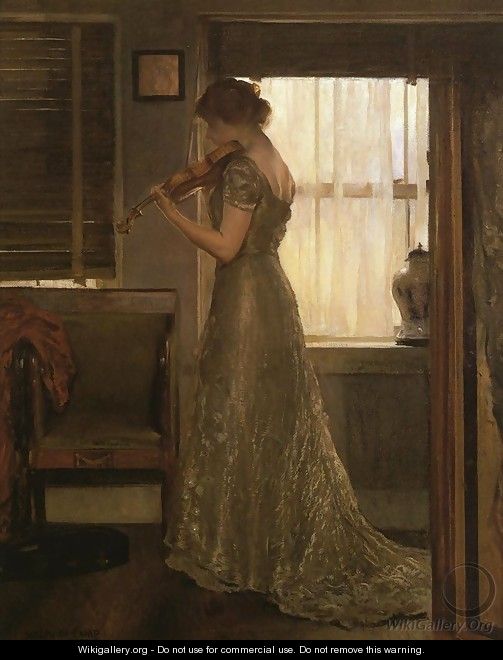 The Violinist (or The Violin: Girl with a Violin III) - Joseph Rodefer DeCamp