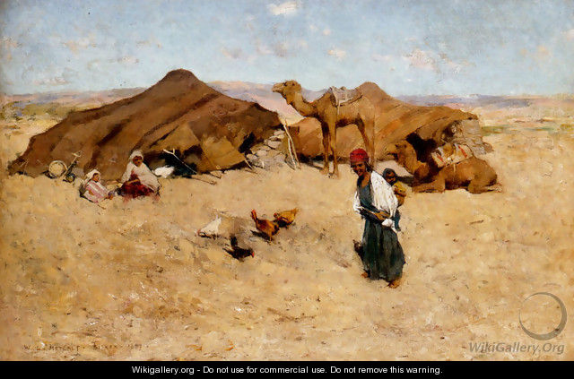 Arab encampment, Biskra - Willard Leroy Metcalf