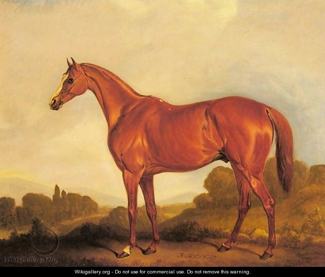 A Portrait of the Racehorse Harkaway, the Winner of the 1838 Goodwood Cup - John Ferneley, Snr.