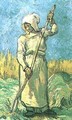 Peasant Woman With A Rake (after Millet) - Vincent Van Gogh