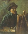 Self Portrait With Dark Felt Hat At The Easel - Vincent Van Gogh