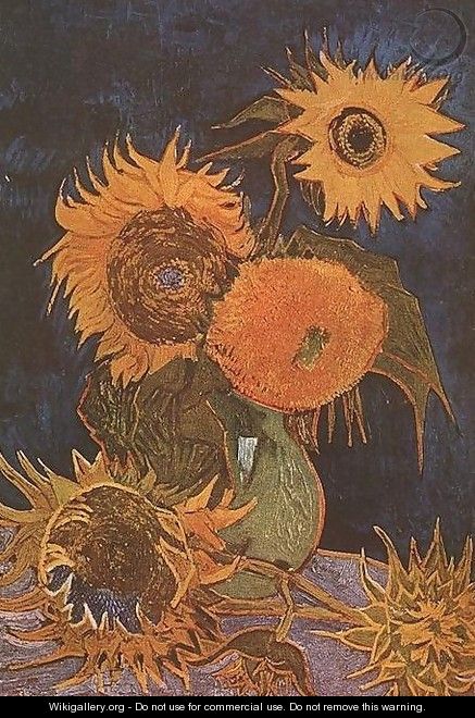 Vase With Five Sunflowers - Vincent Van Gogh