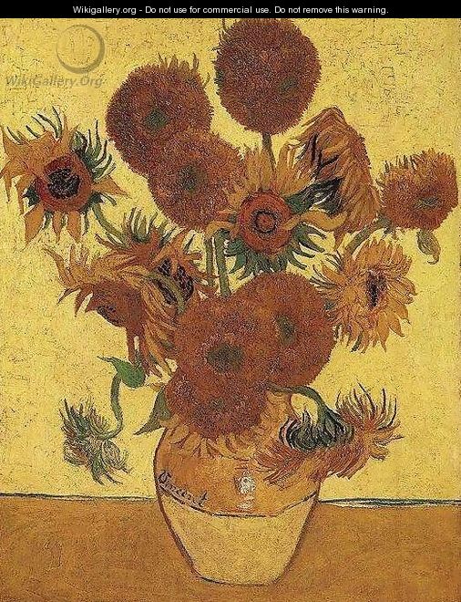 Vase With Fifteen Sunflowers - Vincent Van Gogh