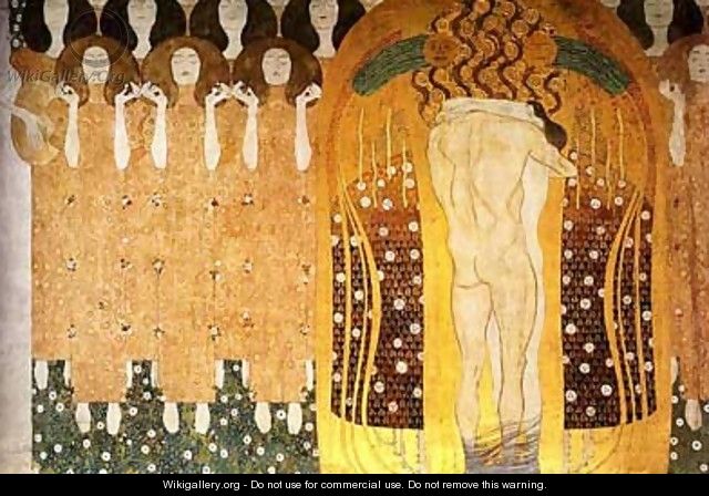 Praise To Joy The God Descended - Gustav Klimt