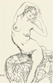 Female Nude Study - Gustav Klimt