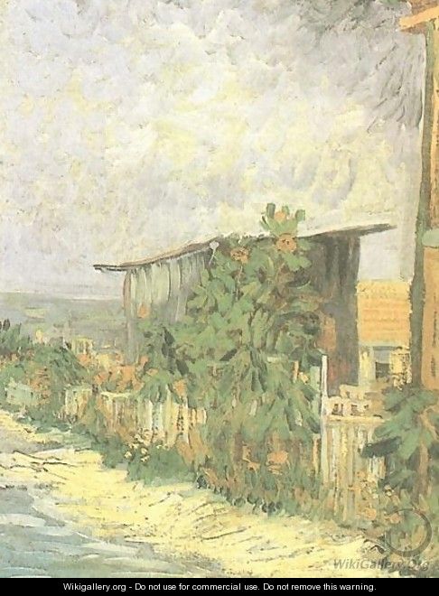 Montmartre Path With Sunflowers - Vincent Van Gogh