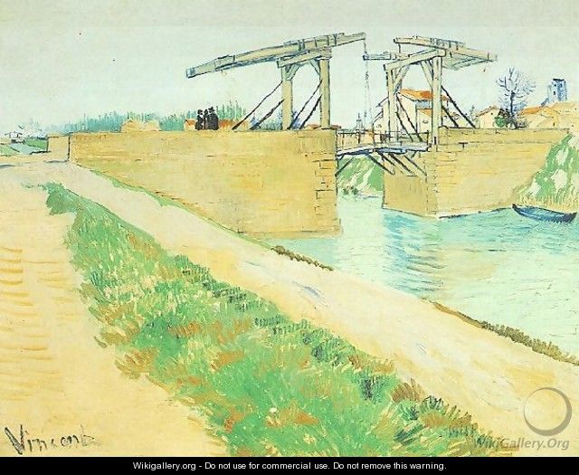The Langlois Bridge At Arles With Road Alongside The Canal - Vincent Van Gogh