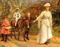 A donkey Ride Along A Woodland Path - John Barwell