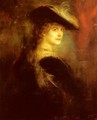 Portrait Of An Elegant Lady In Rubenesque Costume - Franz von Lenbach