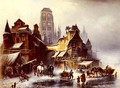 A View Of Danzig In Winter - Paul Wilhelm Meyerheim