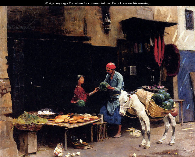 The Watermelon Seller - Raphael von Ambros