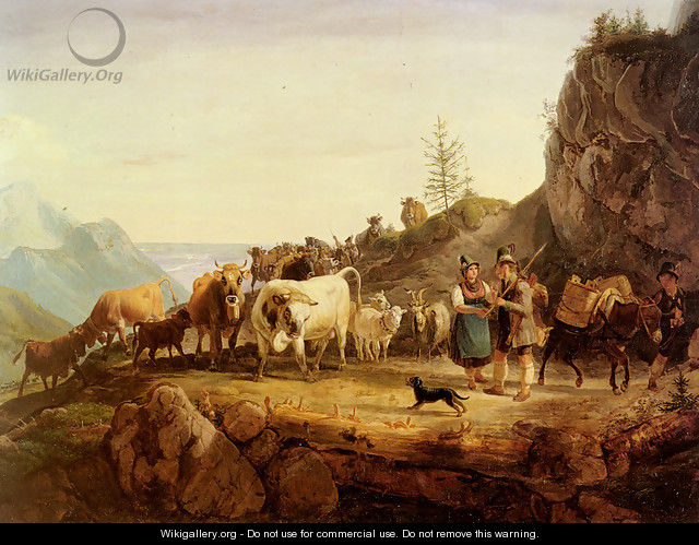 Almabtrieb (Return From The Mountain Pasture) - Friedrich Gauermann