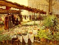 Marche Aux Fleurs A La Madeleine - Theodor von Hoermann