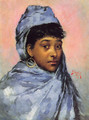 Young Woman In Blue - Julius LeBlanc Stewart
