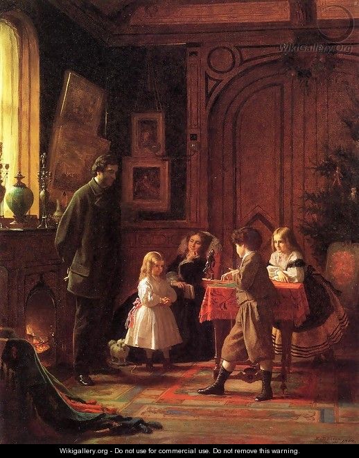 Christmas-Time, The Blodgett Family - Eastman Johnson