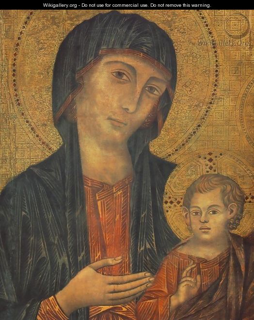 The Madonna in Majesty (Maestà) [detail #1] - (Cenni Di Peppi) Cimabue