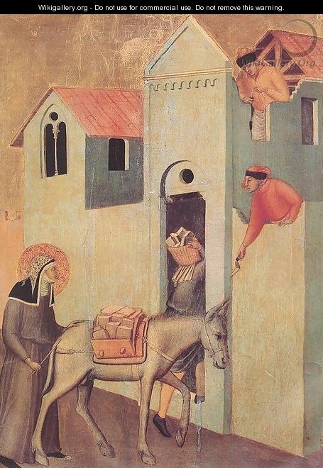 Beata Umilta Transport Bricks to the Monastery - Pietro Lorenzetti