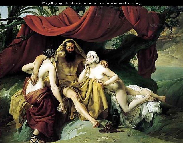 Lot and His Daughters - Francesco Paolo Hayez