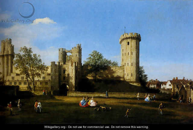 The Eastern Facade Of Warwick Castle - (Giovanni Antonio Canal) Canaletto