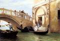 Le Depart pour la Promenade a Venise - Louis Claude Mouchot