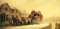 A Coach Outside an Inn in Winter - John Charles Maggs