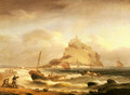 Fishermen rowing in, before St. Michael's Mount - Thomas Luny