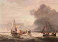 Dutch Barges In Open Seas - Thomas Luny