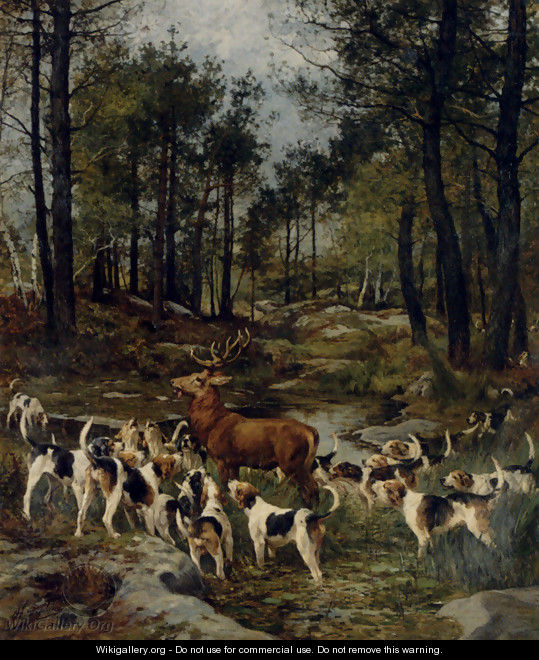 The Deer Hunt - Charles Olivier De Penne