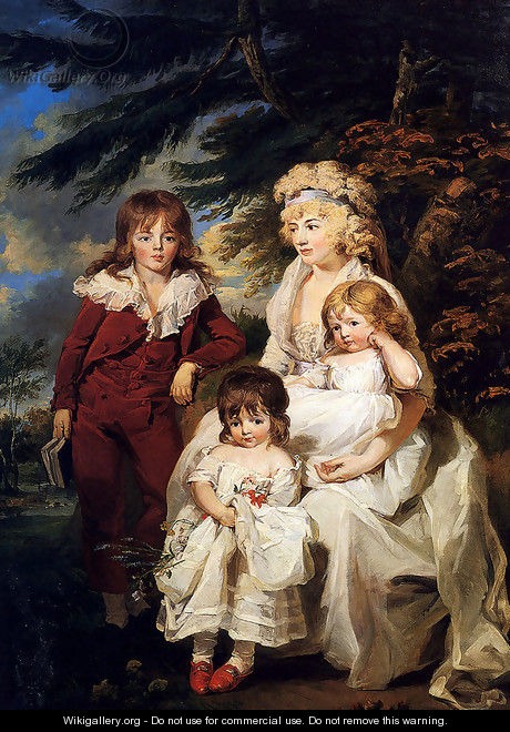 Portrait Of The Hon. Juliana Talbot, Mrs Michael Bryan (1759-1801), With Her Children Henry, Maria And Elizabeth - James Ward