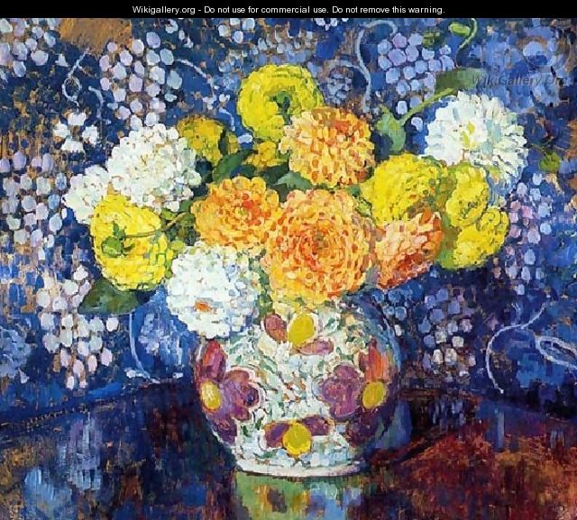 Vase Of Flowers - Theo Van Rysselberghe