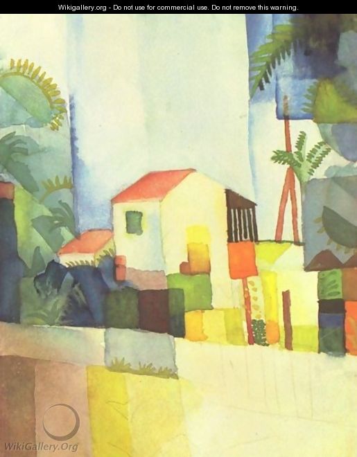 A House - August Macke A House - August Macke
