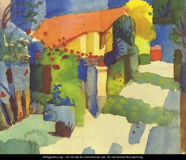 House In The Garden - August Macke