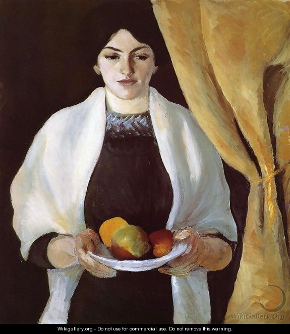 Portrait with Apples- Wife of the Artist 1909 - August Macke