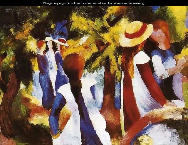 Girls In The Forest - August Macke
