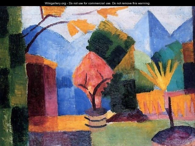 Garden At The Thuner Lake - August Macke Garden At The Thuner Lake - August Macke