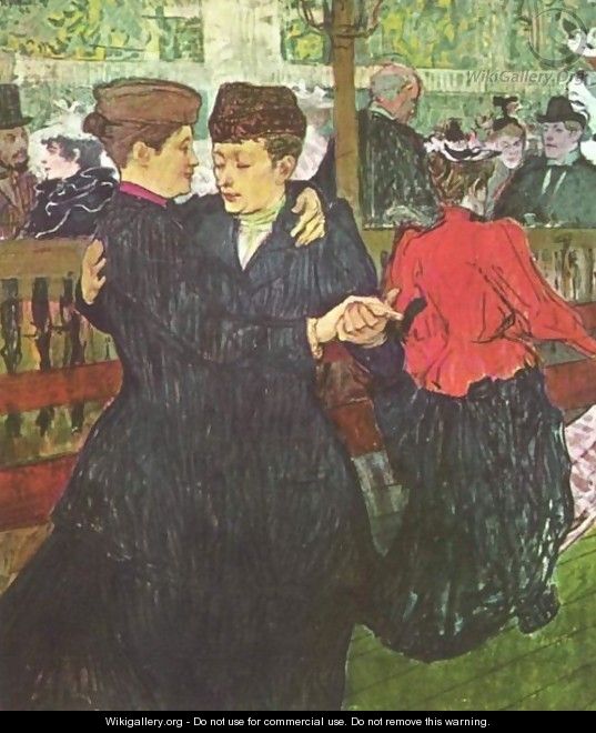 Two Women Dancing At The Moulin Rouge - Henri De Toulouse-Lautrec