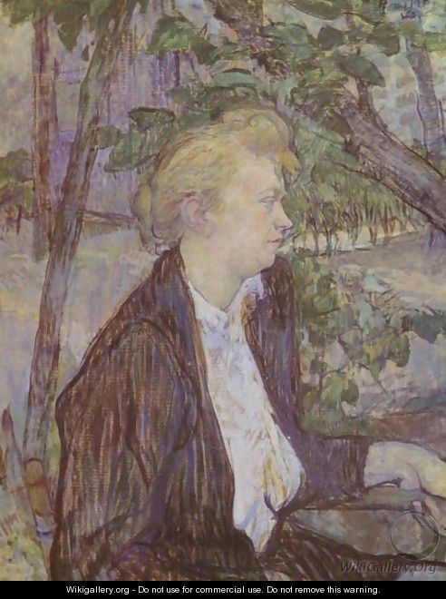 Woman In Garden - Henri De Toulouse-Lautrec