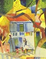 Patio Of The Country House In St Germain - August Macke
