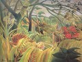 Tiger In A Tropical Storm Surprised - Henri Julien Rousseau